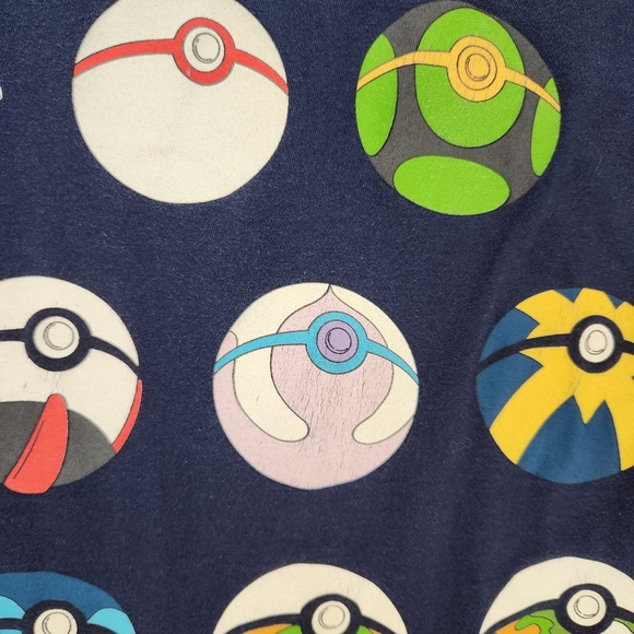 Pokemon 15 Poke Balls Black Graphic Unisex All Cotton Short Sleeve T-Shirt M - Picture 5 of 12